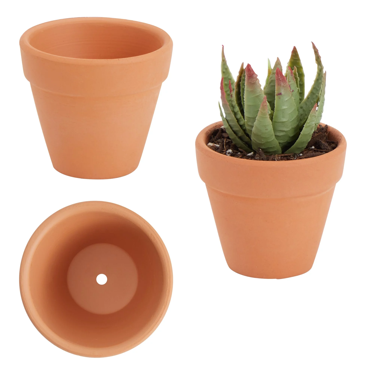 2" Mini Terracotta Pots (10-Pack)