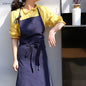 Gerring New Japanese Apron Woman Cotton Linen Dress Loose Sleeveless Art Kitchen Breathable Aprons for Women with Pocket