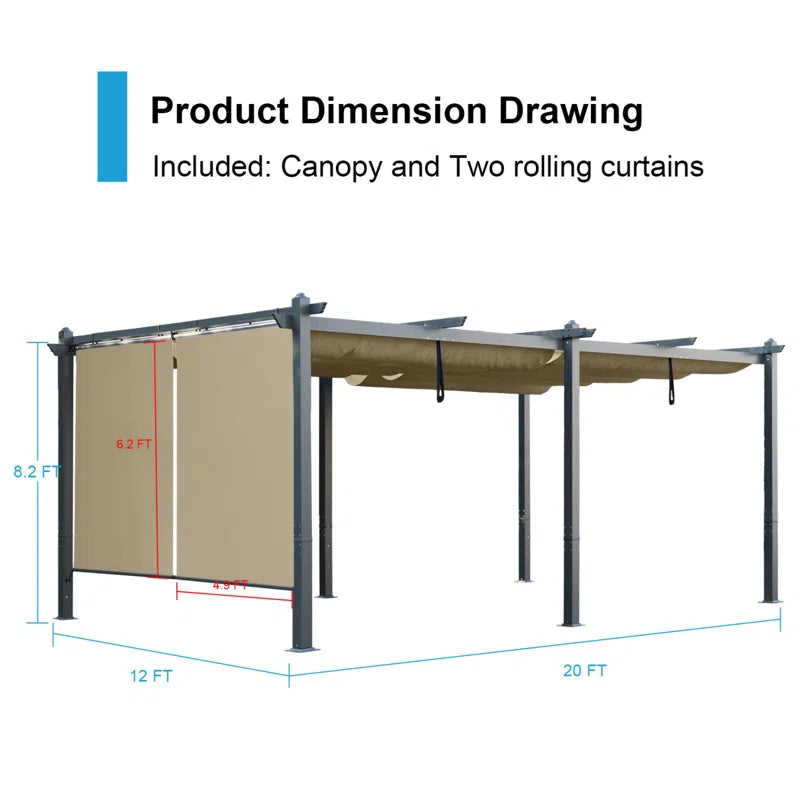 Aluminum Pergola with Canopy