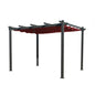 Atlantics Outdoor Retractable Pergola with Sun Shade Canopy 10' X 13'